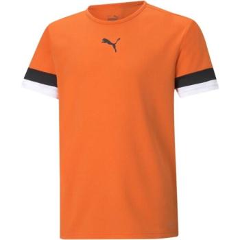 Puma TEAMRISE JERSEY JR Gyerek póló focihoz, narancssárga, méret kép