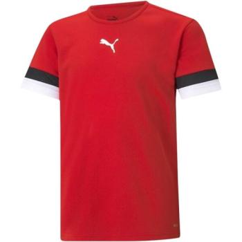 Puma TEAMRISE JERSEY JR Gyerek póló focihoz, piros, méret kép