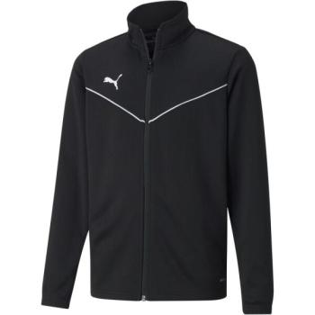 Puma TEAMRISE TRAINING POLY JACKET JR Fiú cipzáras felső, fekete, méret kép