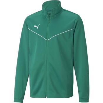 Puma TEAMRISE TRAINING POLY JACKET JR Fiú cipzáras felső, zöld, méret kép