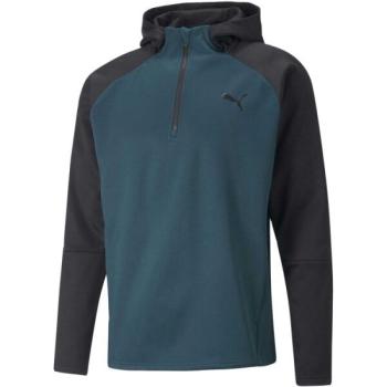 Puma TRAIN OFF SEASON PWRFLEECE HOODIE Férfi pulóver, sötétzöld, méret kép