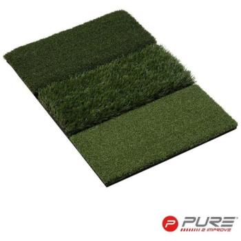 PURE 2 IMPROVE TRI TURF HITTING MAT 40 x 62 cm Golf gyakorlószőnyeg, zöld, méret kép