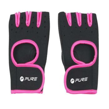 Pure2Improve Női fitness kesztyű - Fekete/Pink (S/M) kép