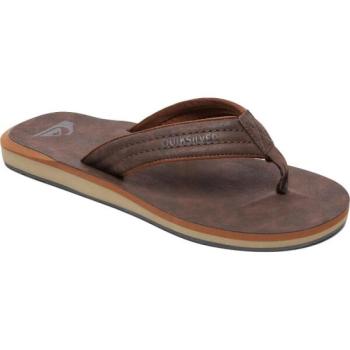 Quiksilver CARVER NUBUCK Férfi flip-flop papucs, barna, méret 39 kép