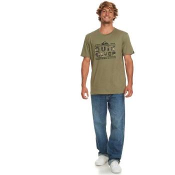 Quiksilver LOGO PRINT SS Férfi póló, khaki, méret kép