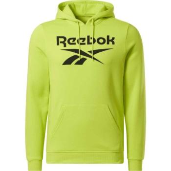 Reebok RI BIG STACKED LOGO HOOD Férfi pulóver, világoszöld, méret kép