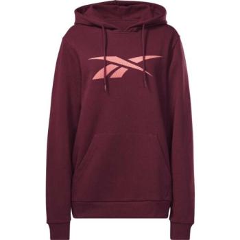 Reebok RI BL FLEECE HOODY Női pulóver, bordó, méret kép