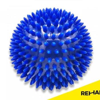 Rehabiq Hedgehog masszázslabda kék, 10 cm kép