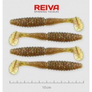 Reiva Zander Power Shad 10cm 4db/cs /Barna-Flitter/ (9901-104) kép