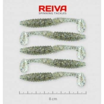 Reiva Zander Power Shad 8cm 5db/cs /Ezüst-Flitter/ (9901-807) kép