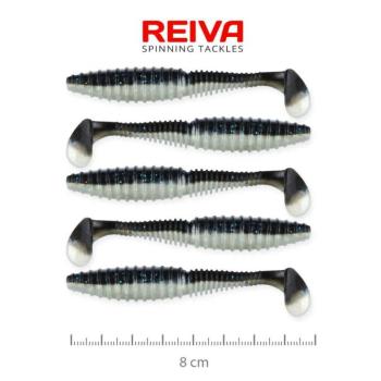 Reiva Zander Power Shad 8cm 5db/cs (Fekete Ezüst) kép