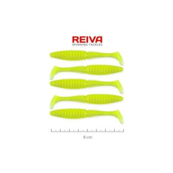 Reiva Zander Power Shad 8cm 5db/cs (Fluo Zöld) kép