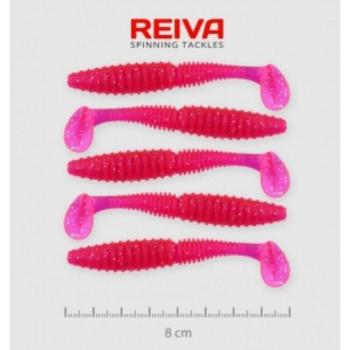 Reiva Zander Power Shad 8cm 5db/cs /Pink-Flitter/ (9901-805) kép