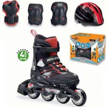 Rollerblade Spitfire Cube gyermek görkorcsolya szett fekete/piros kép