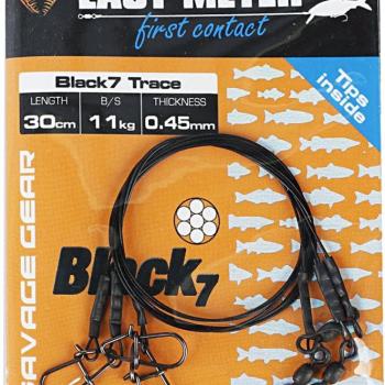 Savage Gear Black7 Trace 0,45mm 11kg 30cm 3db kép