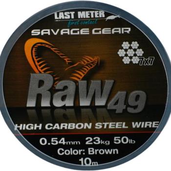 Savage Gear Raw49 0,54 mm 23 kg 50 lb 10 m Uncoated Brown kép