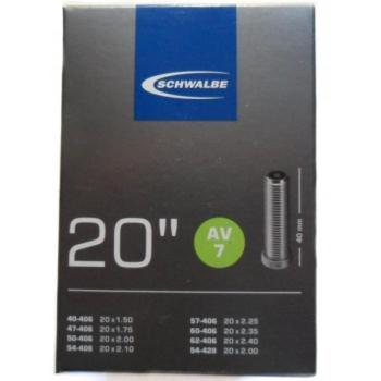 Schwalbe 20 AV7 20” gumibelső  szeleppel, fekete, méret kép