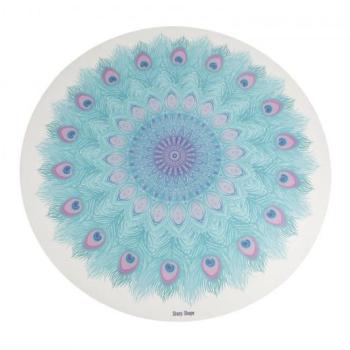 Sharp Shape Round Yoga Mat Peacock kép