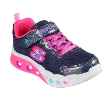 SKECHERS-Flutter Heart Lights navy Kék 27 kép