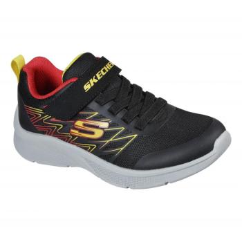 SKECHERS-Microspec Texlor black/red Fekete 27 kép