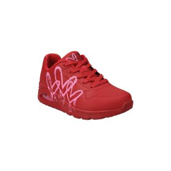 SKECHERS-Uno Dripping Heart red/pink printed Piros 37 kép