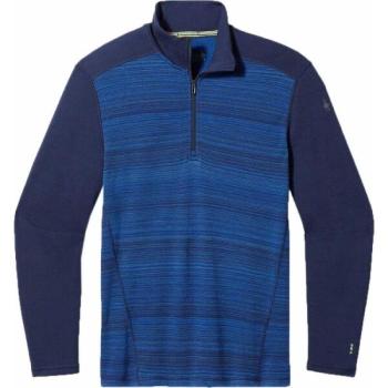 Smartwool M CLASSIC THERMAL MERINO BL 1/4 ZB Férfi póló, kék, méret kép