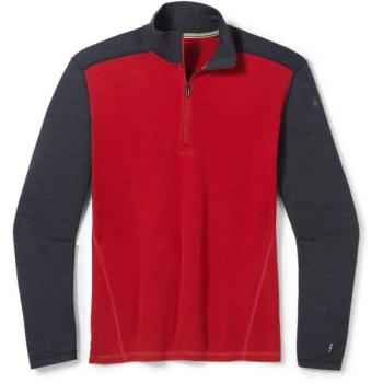 Smartwool M CLASSIC THERMAL MERINO BL 1/4 ZB Férfi póló, piros, méret kép