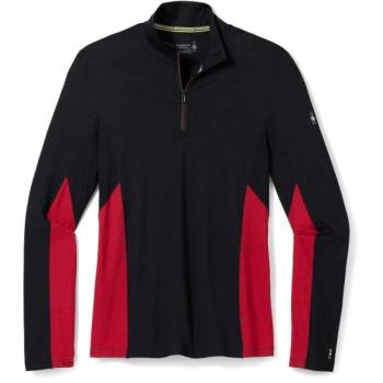 Smartwool M MERINO SPORT LONG SLEEVE 1/4 ZIP Férfi pulóver, fekete, méret kép