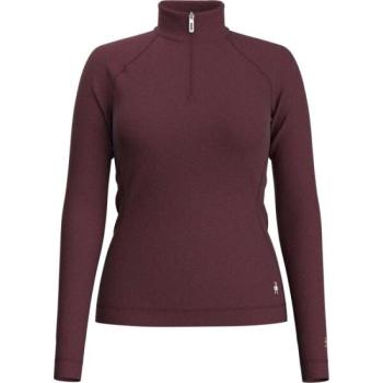 Smartwool W CLASSIC THERMAL MERINO BL 1/4 ZB Női póló, bordó, méret kép