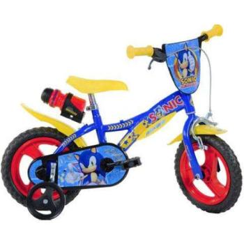 Sonic kék-sárga gyerek bicikli 12-es méretben - Dino Bikes kerékpár kép