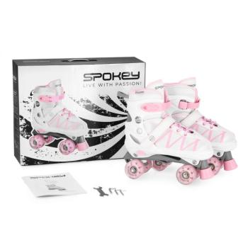 Spokey BUFF PRO korcsolya 38-41 fehér-rózsaszín kép