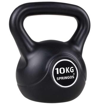 Springos Kettlebell 10kg - fekete kép