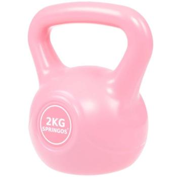 Springos Kettlebell 2kg - rózsaszín kép