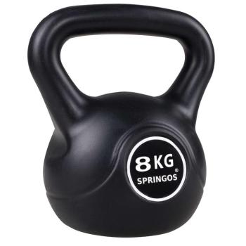 Springos Kettlebell 8kg - fekete kép