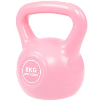 Springos Kettlebell 8kg - rózsaszín kép