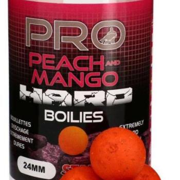 Starbaits pro peach -and- mango hard boilies 24mm 200g horog bojli kép