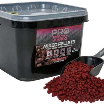 Starbaits pro peach -and- mango pellet mix 2kg, etető pellet kép