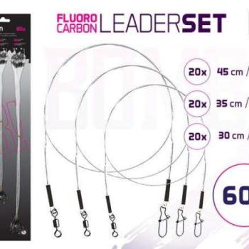 Szett bomb! fluorkarbon előke karabinerrel-60x /30,35,45cm/9,13,18kg kép