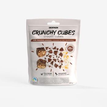 Tejcsokoládés proteinkockák, ropogós, mogyorós, 40 g - Crunchy cubes Decathlon kép
