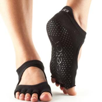 Toesox Halftoe Bellarina Grip csúszásgátló zokni (fekete) Méret: L 43-45 kép