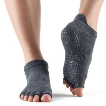 ToeSox Halftoe Low Rise csúszásgátló zokni Charcoal szürke Méret: XL 45+ kép