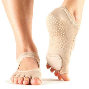 Toesox Halftoe Plié Grip csúszásgátló zokni tánchoz és baletthez (Nude) Méret: M 39-42,5 kép