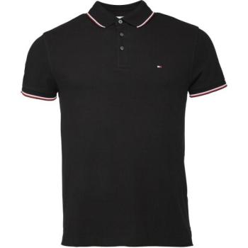 Tommy Hilfiger 1985 RWB TIPPED SLIM POLO Férfi póló, fekete, méret kép