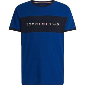 Tommy Hilfiger CN SS TEE LOGO FLAG Férfi póló, kék, méret kép