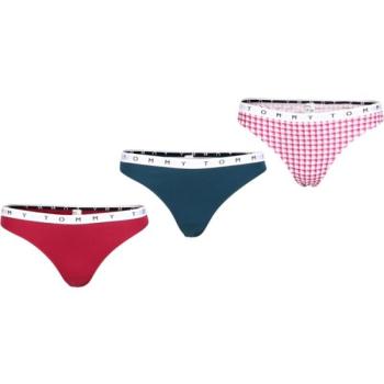 Tommy Hilfiger COTTON 3 PACK-3P THONG PRINT Női tanga alsó, piros, méret kép