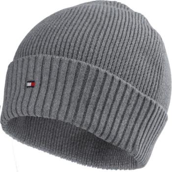 Tommy Hilfiger ESSENTIAL FLAG BEANIE Férfi téli sapka, szürke, méret kép