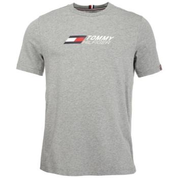 Tommy Hilfiger ESSENTIALS BIG LOGO S/S TEE Férfi póló, szürke, méret kép