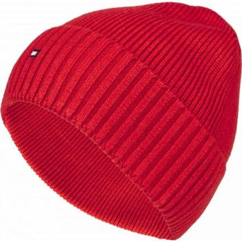 Tommy Hilfiger PIMA COTTON BEANIE Férfi téli sapka, piros, méret kép