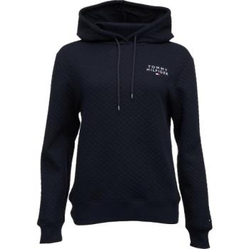 Tommy Hilfiger QUILTED HOODIE Női pulóver, sötétkék, méret kép