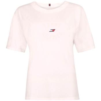 Tommy Hilfiger RELAXED TH GRAPHIC TEE Női póló, fehér, méret kép